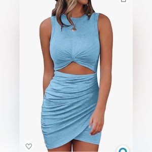 Women’s hollow out twist bodycon dress